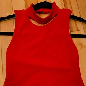 Elegant Red Midi Dress